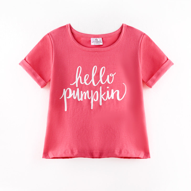 （In Stock）Mommy and Me Pumpkin Print Cotton Top