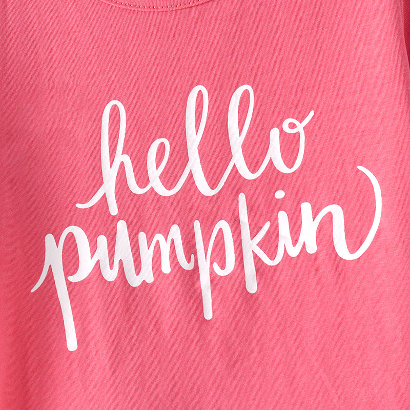 （In Stock）Mommy and Me Pumpkin Print Cotton Top