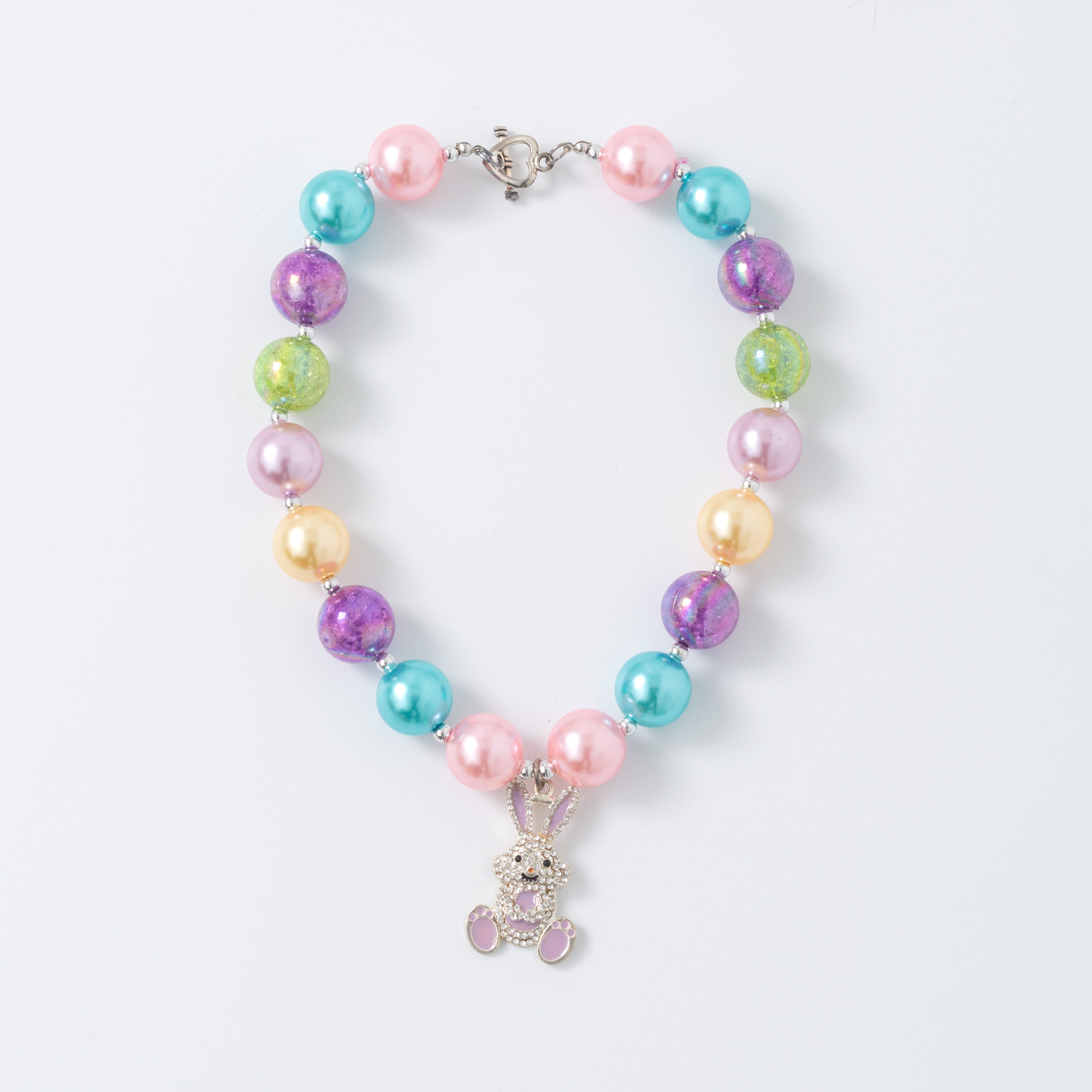 （In Stock G11 G12）Girls Rhinestone Beaded Necklace