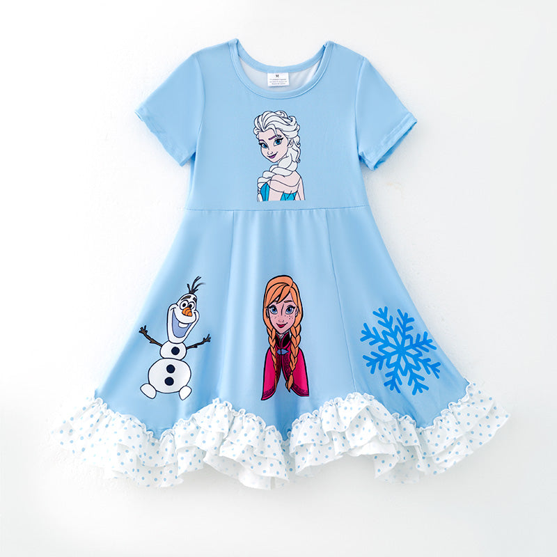 （In Stock）Girls Spring and Summer Cartoon Princess Dress