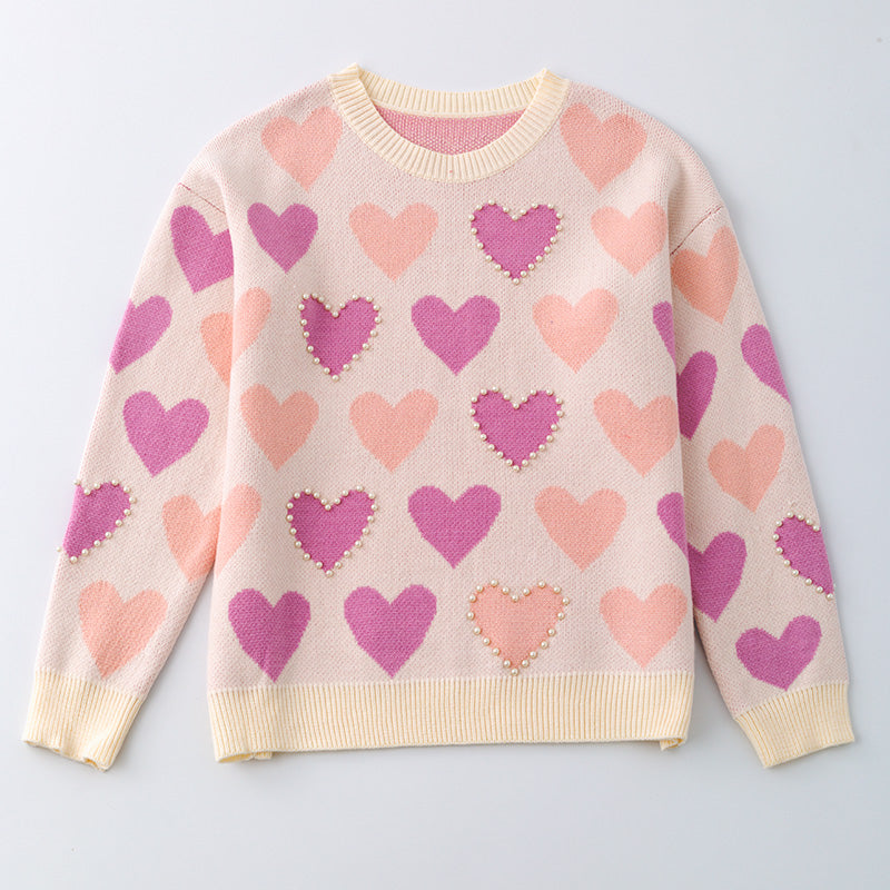 （Pre Order）Adults Valentine's Day Love Knit Crew Neck Sweater