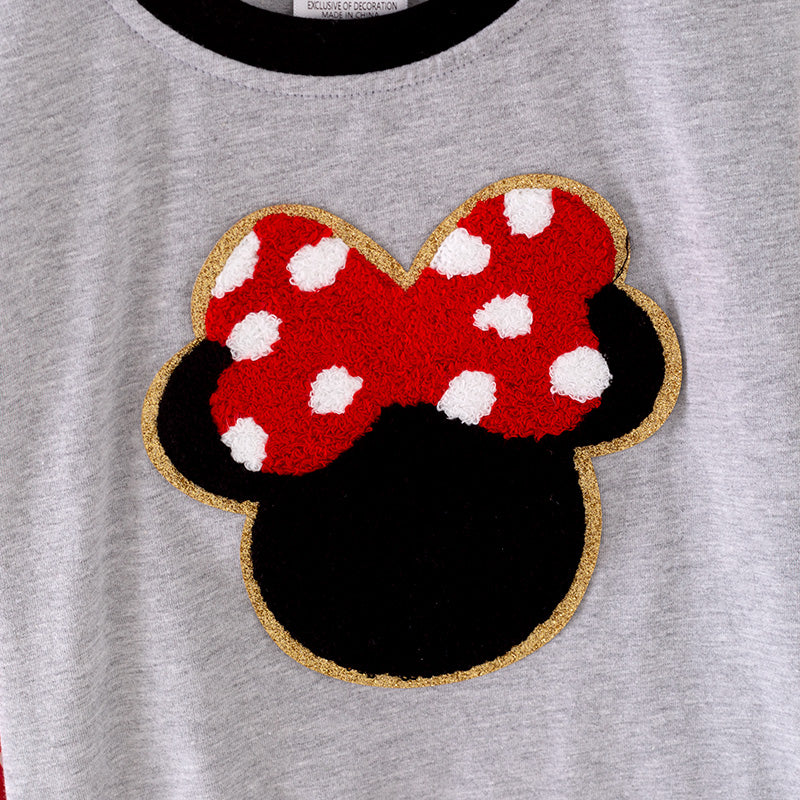 (In Stock L25-4-2)Girls Cartoon Chenille Patches Top