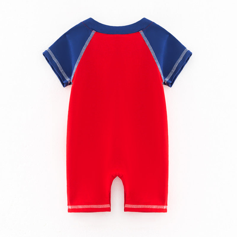 （In Stock）Toddler Boys Spring and Summer Baseball Applique Romper