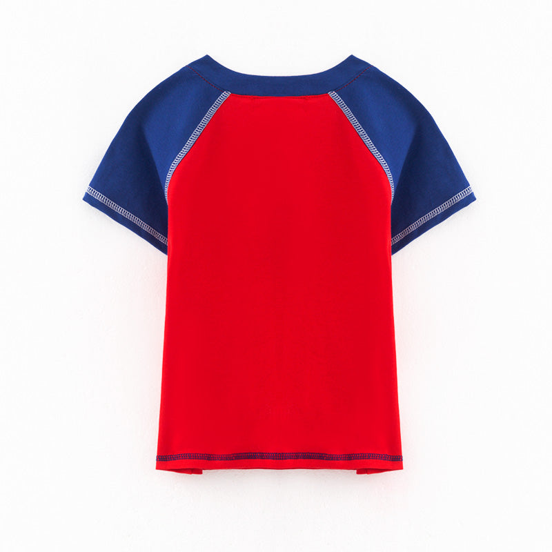 （In Stock）Boys Spring and Summer Baseball Applique Top