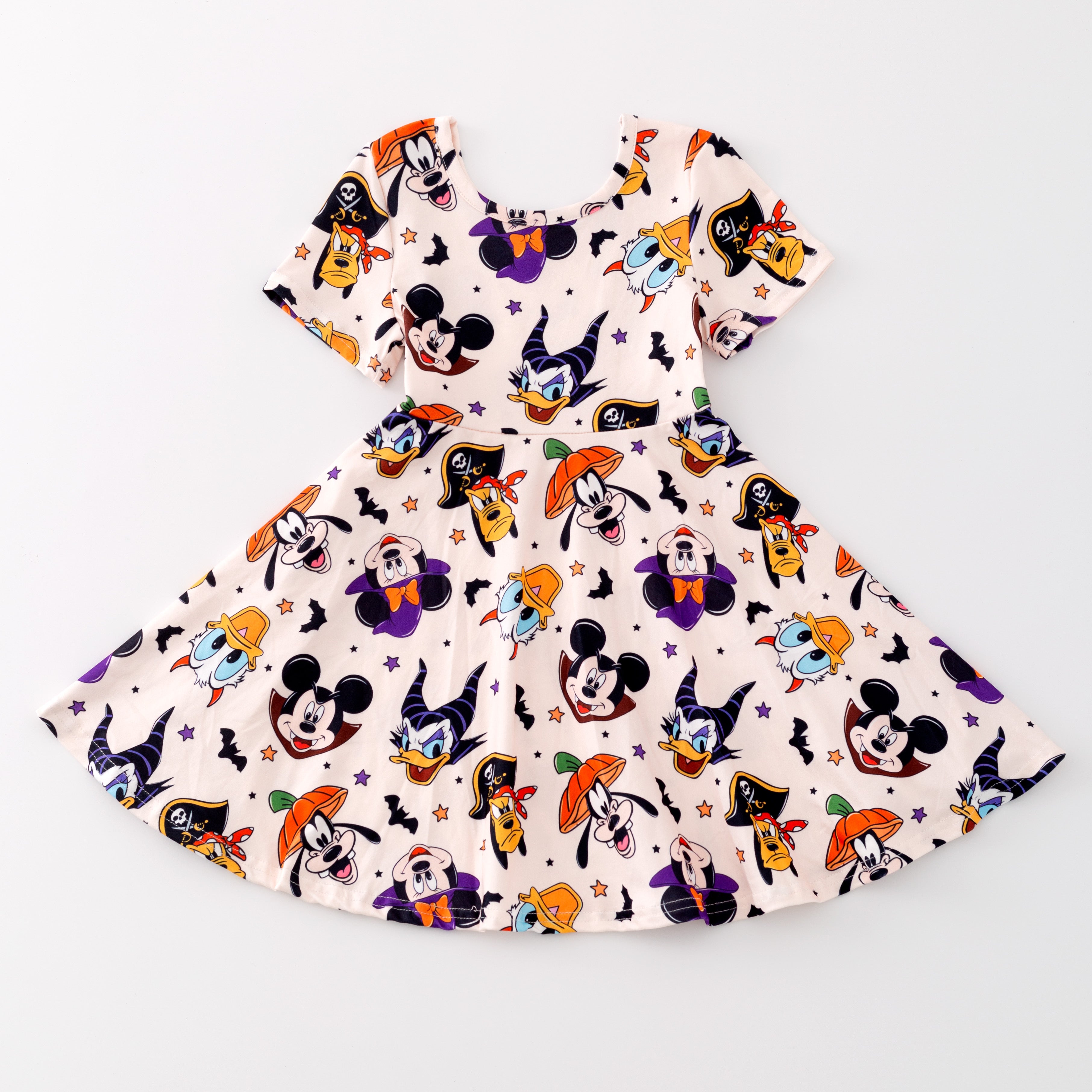 （Pre Order）Girls Cute Cartoon Print Twirl Dress