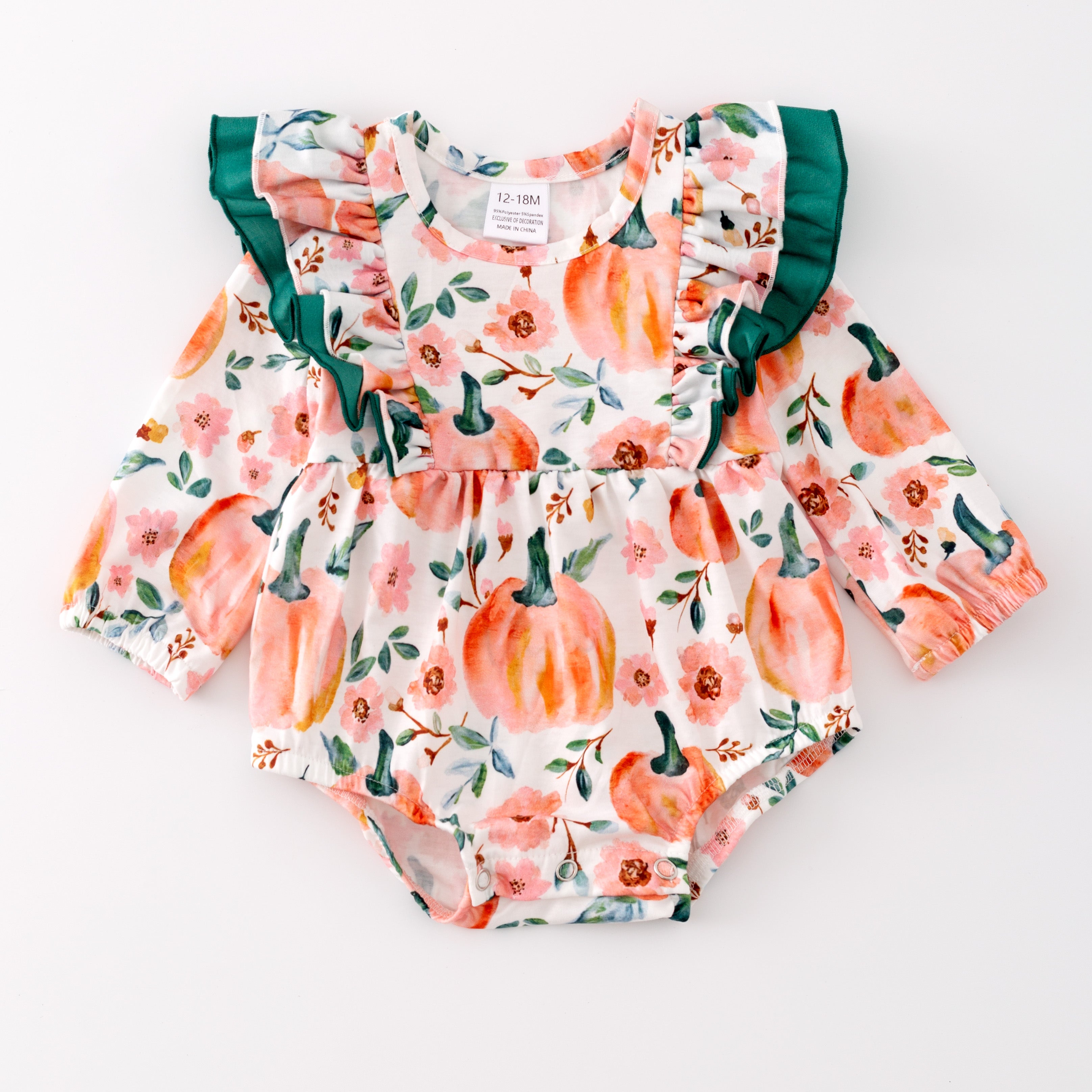 (Pre Order)Baby Girls Cute Pumpkin Print Romper