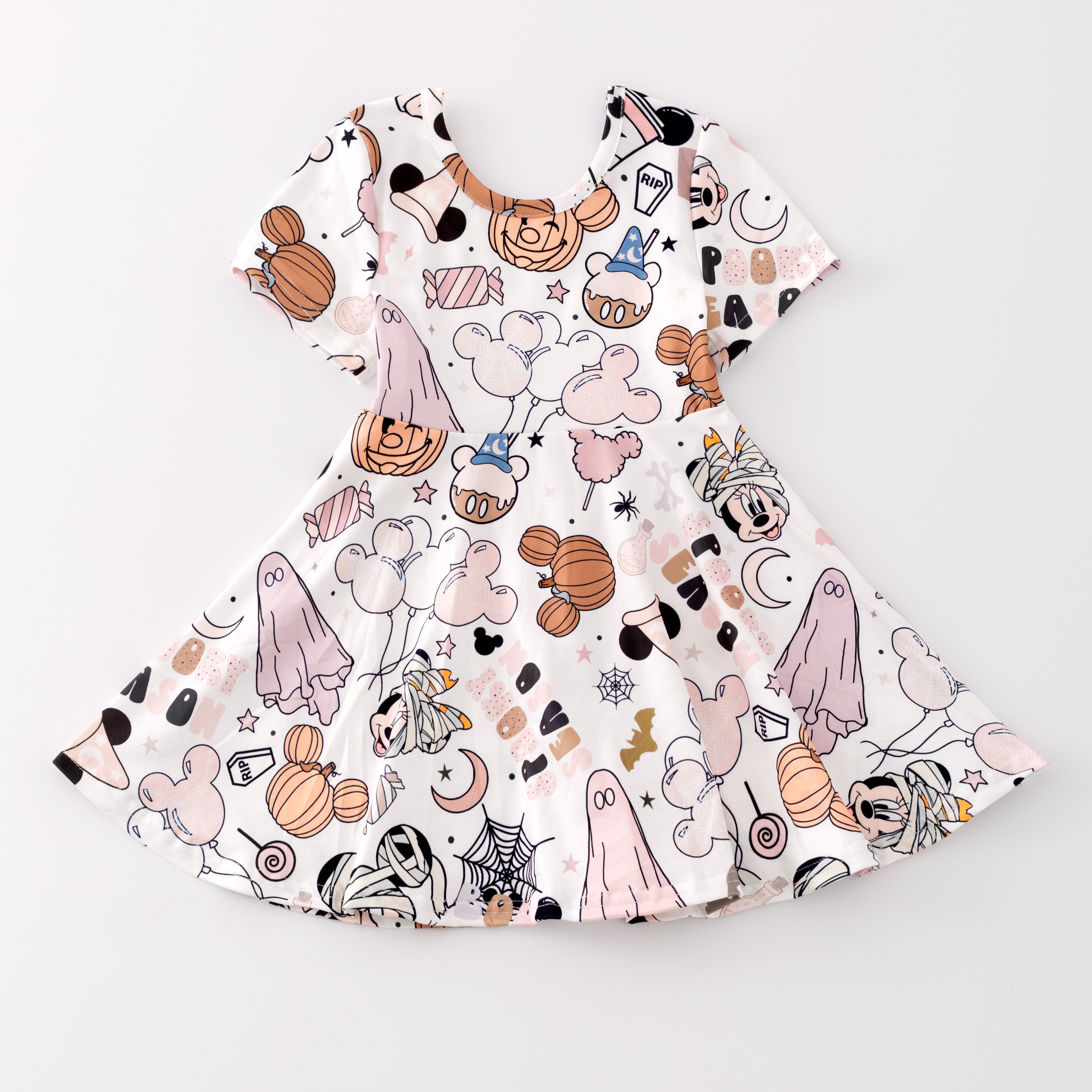 （Pre Order）Girls Cute Cartoon Print Twirl Dress