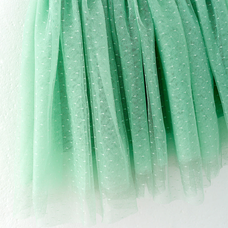 （In Stock）Girls Easter Light Green Sequin Tulle Dress