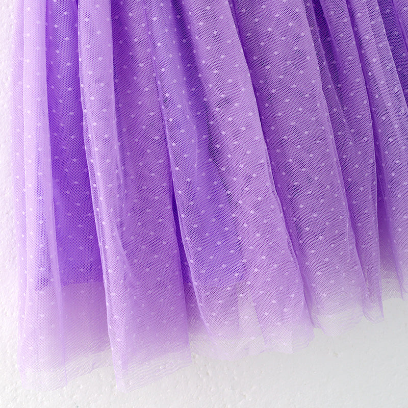 （In Stock）One Pack(2 Pieces total) Sale Girls Easter Lavender Sequin Tulle Dress