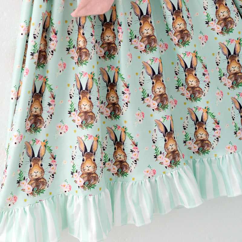 （In Stock）Girls Easter Bunny Print Slip Dress