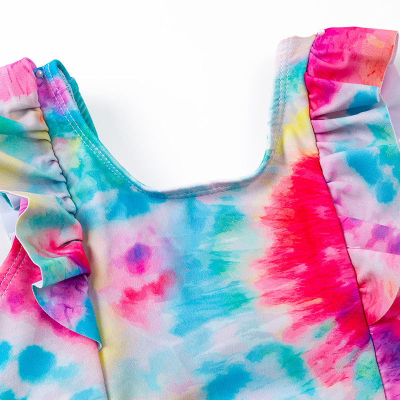 Girls Tie Dyed 2pcs Swimsuits