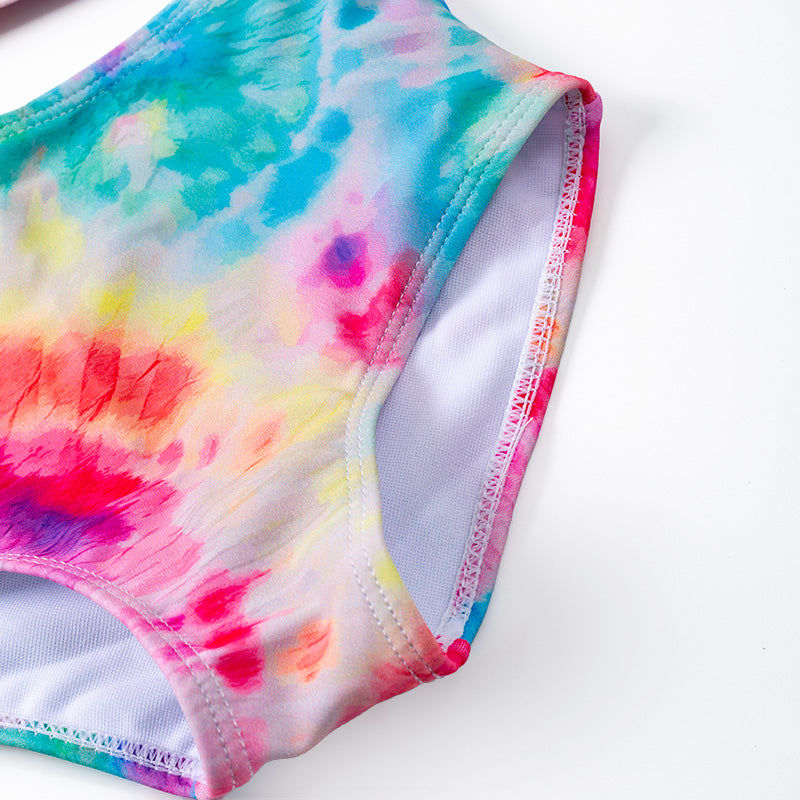 Girls Tie Dyed 2pcs Swimsuits