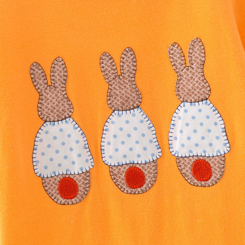 （In Stock）Toddler Boys Easter Bunny Applique Romper