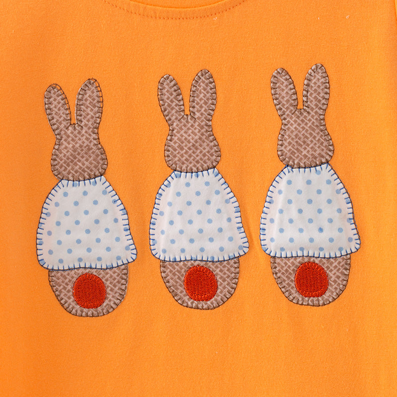 （In Stock）Boys Easter Bunny Applique Shorts Set