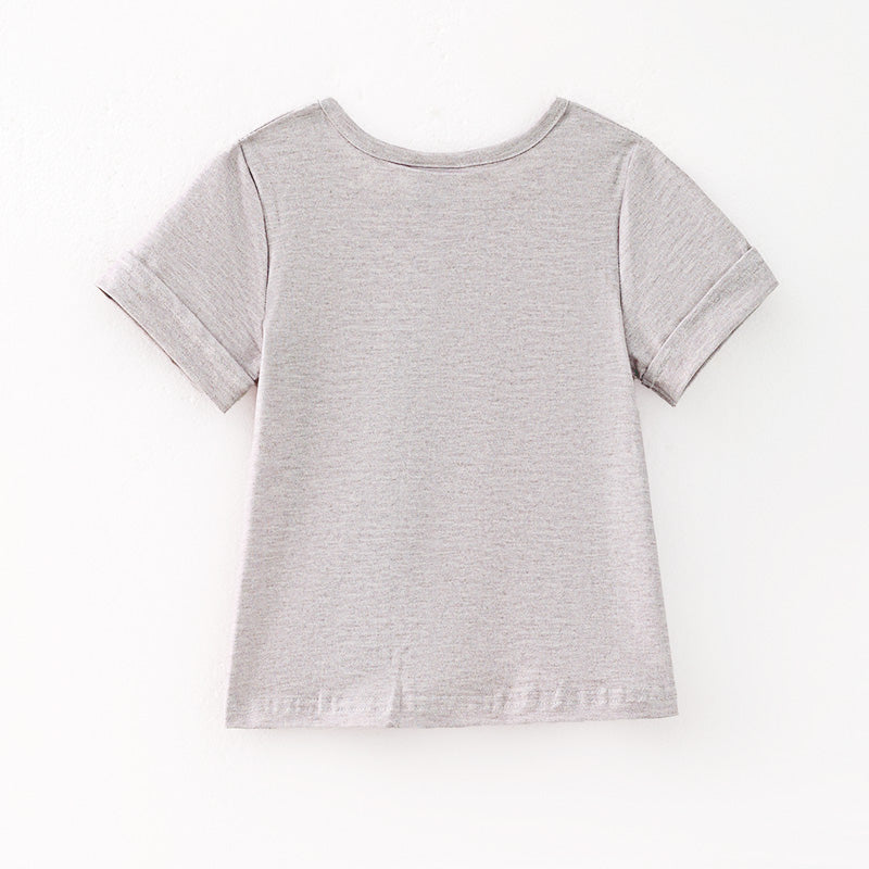 （In Stock）Mommy and Me Easter Bunny Print Grey Top