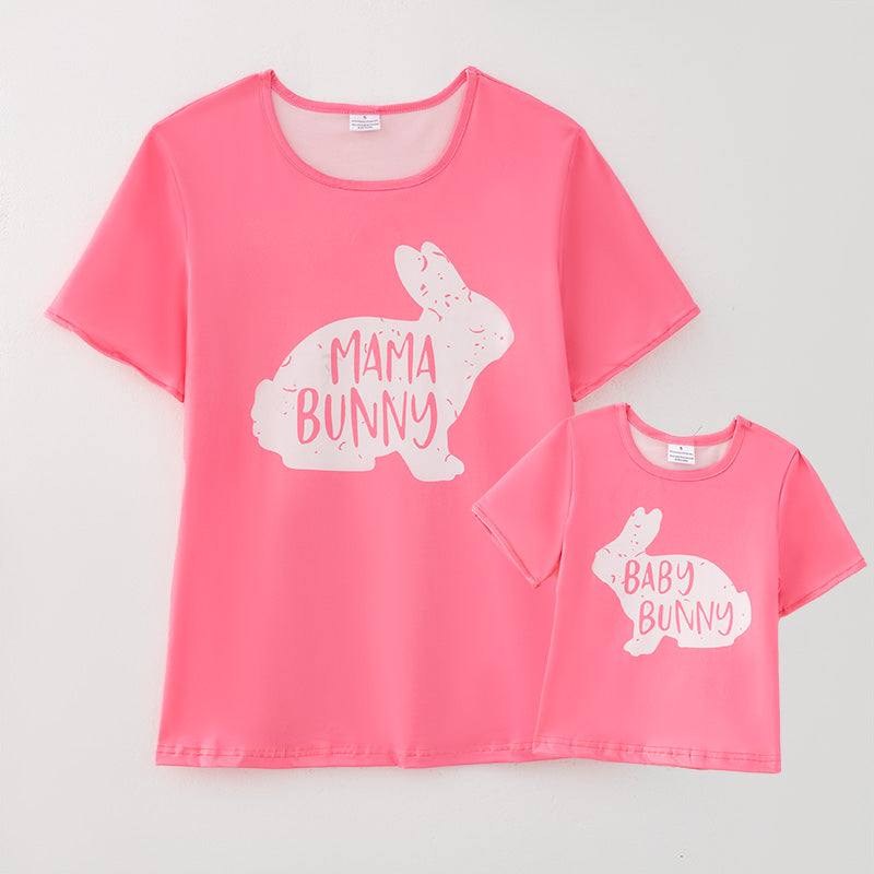 （In Stock）Mommy and Me Easter Bunny Print Top