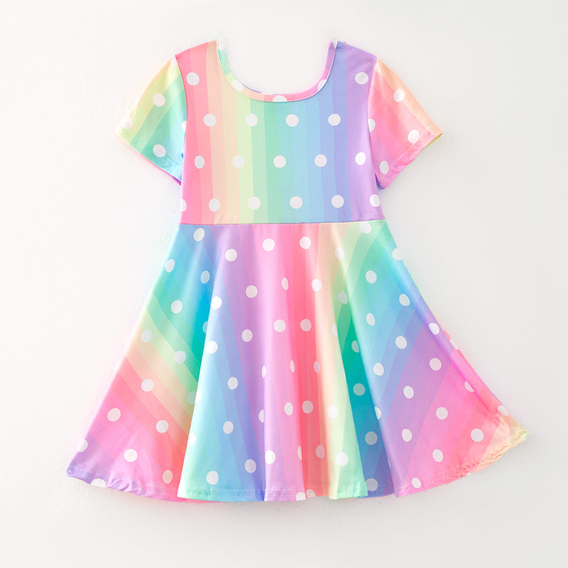 （In Stock）Girls Easter Polka Dot Dress