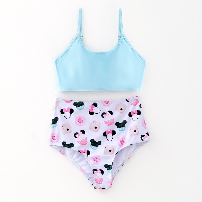 （In Stock）Mommy Spring and Summer Cartoon Print Swimsuit