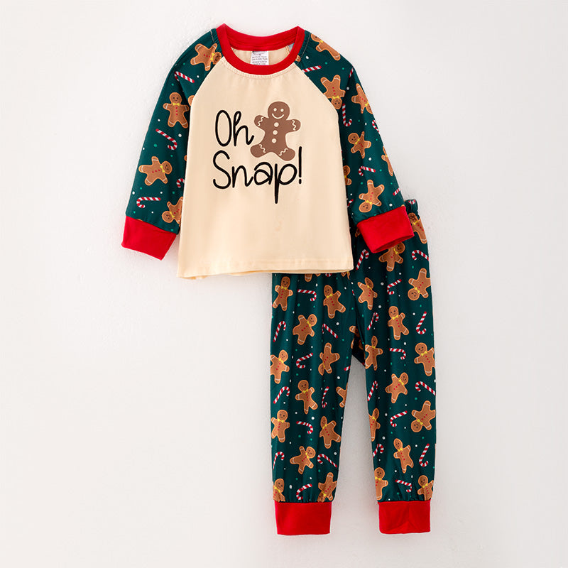 （In Stock L33-1-3）Girls Christmas Print Pajamas