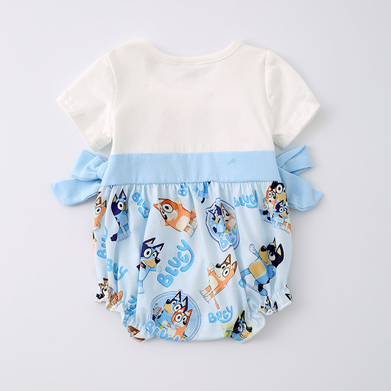 （In Stock G29-3-2）Baby Girls Cartoon Embroidery Romper