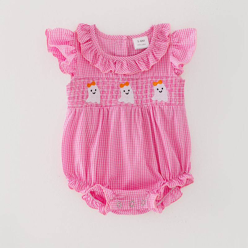 （In Stock G29-4-1）Baby Girls Halloween Ghost Romper