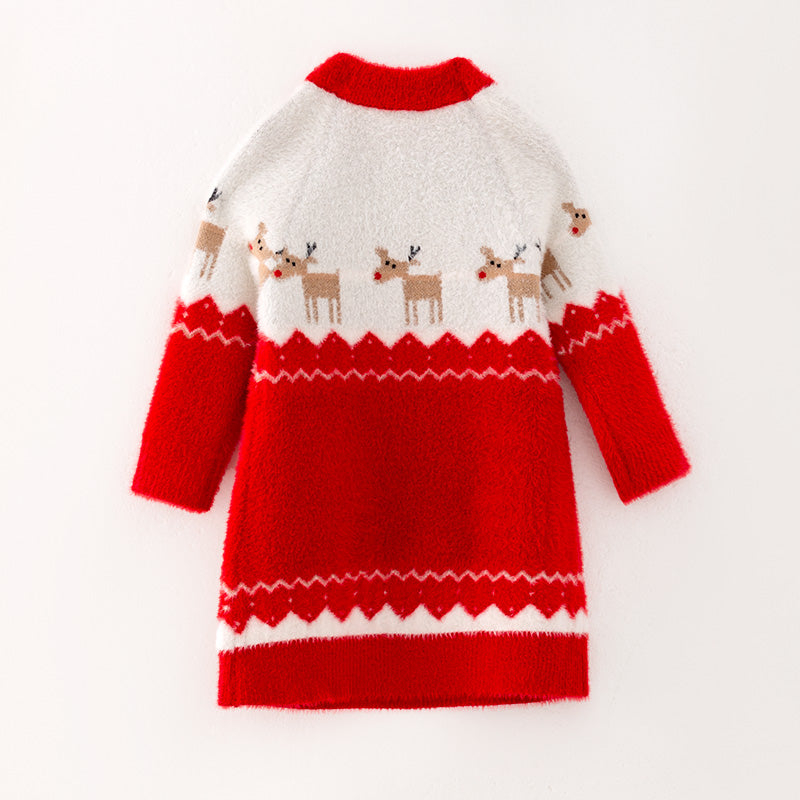 （In Stock G7-4-3）Girls Christmas Sweater Dress