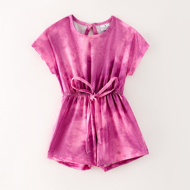 （In Stock）Girls Spring and Summer Tie-dye Jumpsuit