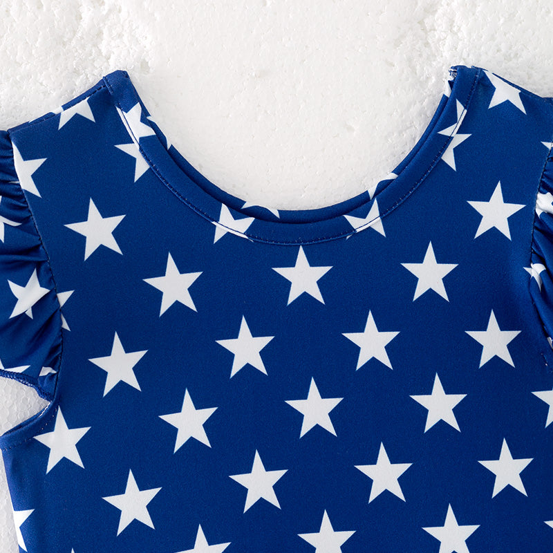 （In Stock）Girls Patriotic Print Dress