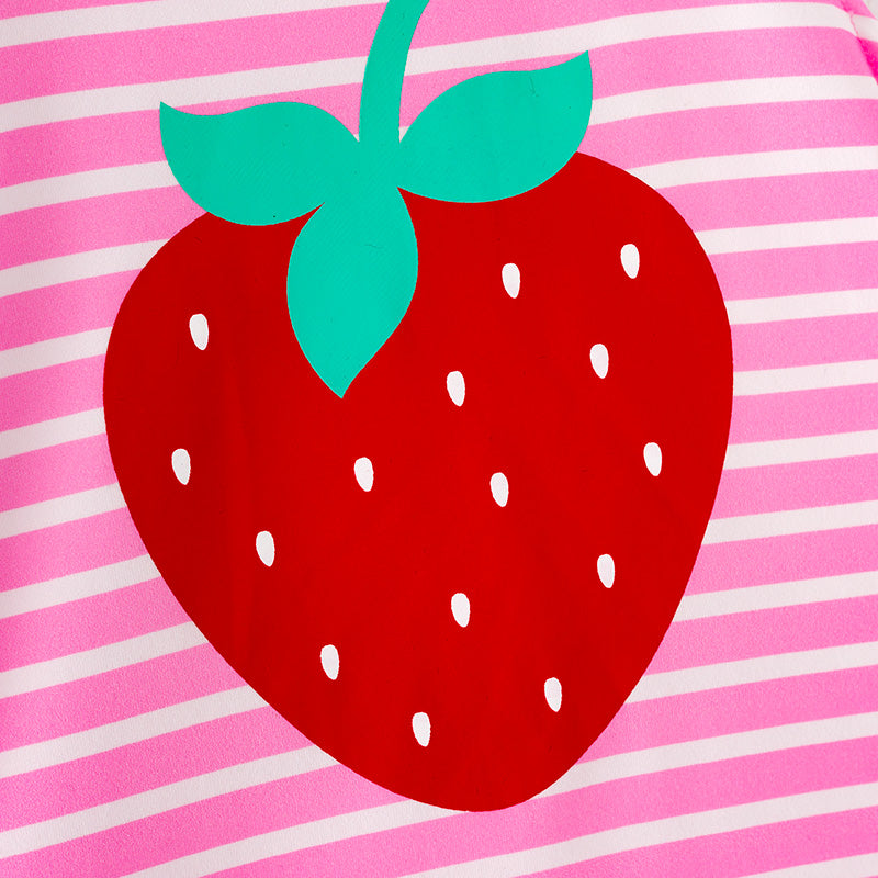 Hot Pink Stripe Strawberry Print Dress