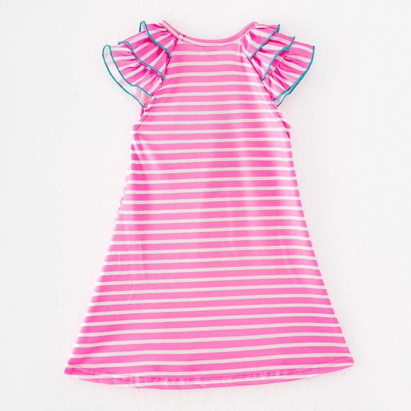 Hot Pink Stripe Strawberry Print Dress