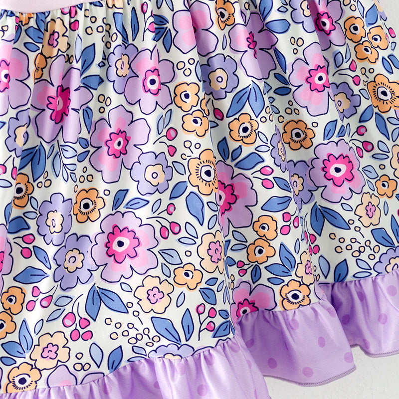 （In Stock）Girls Spring Time Print Dress