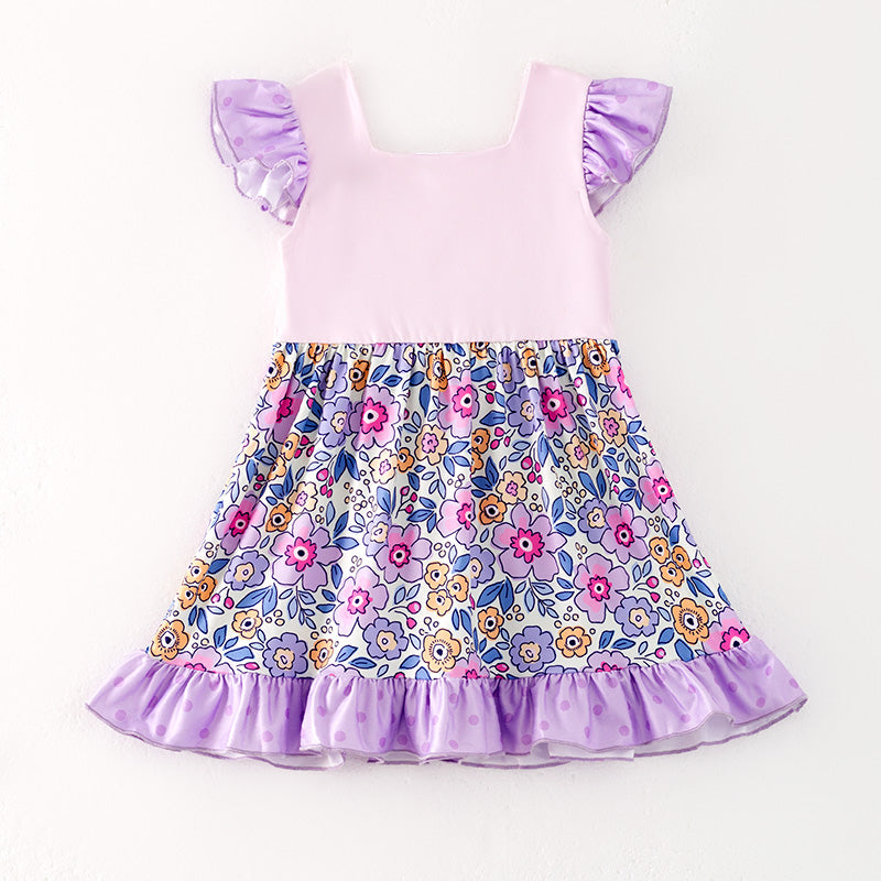 （In Stock）Girls Spring Time Print Dress