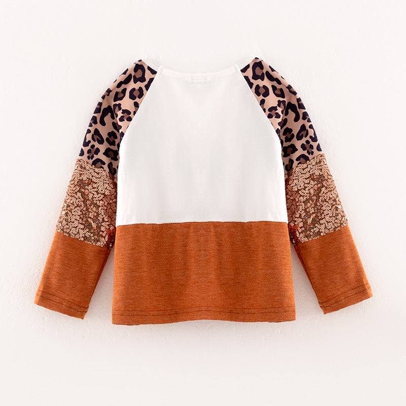 （In Stock L21-04-02）Mommy and Me Leopard Print Top