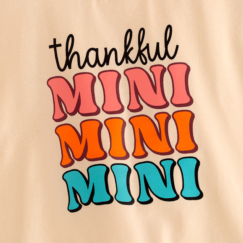 （In Stock L23-02-02）Mommy and Me “thankful MAMA” Print Top