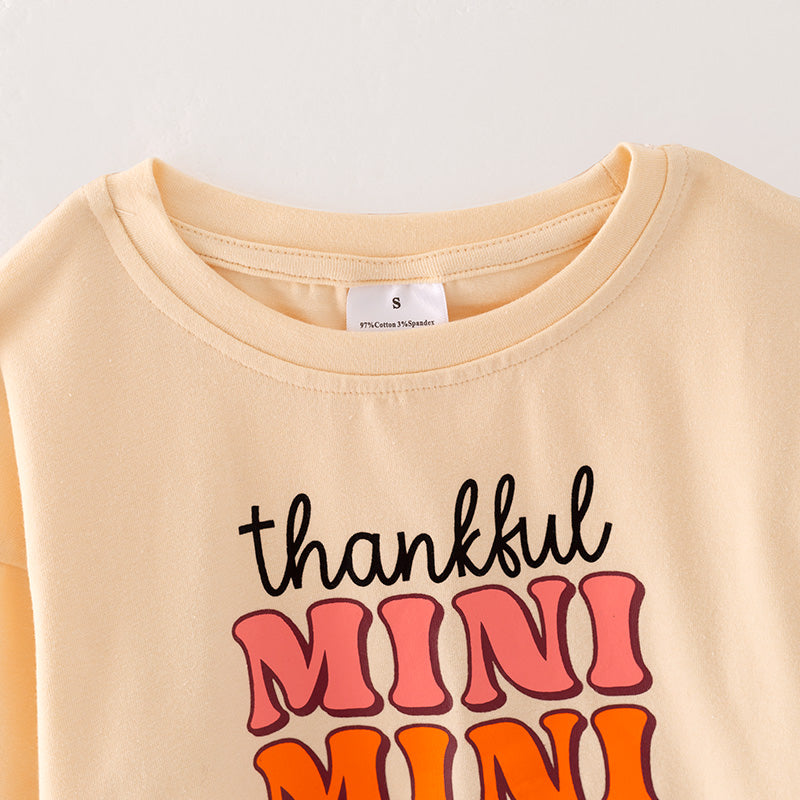 （In Stock L23-02-02）Mommy and Me “thankful MAMA” Print Top