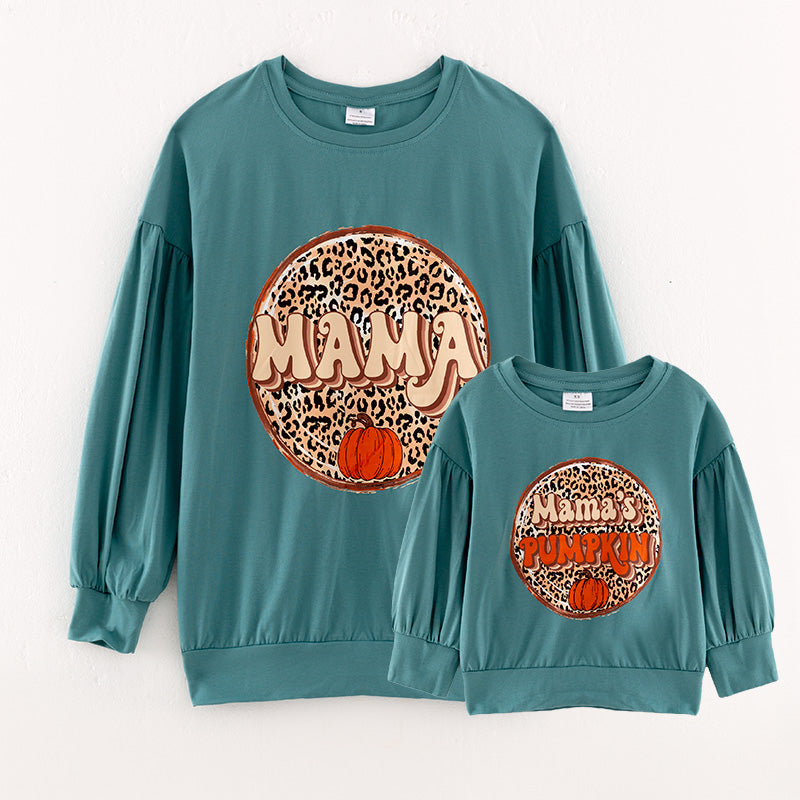 （In Stock Q5-5-1）Mommy and Me Thanksgiving Print Top