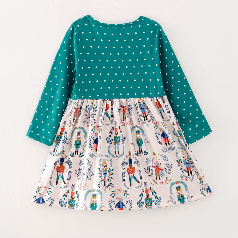 （In Stock L29-05-01）Girls Christmas Print Dress