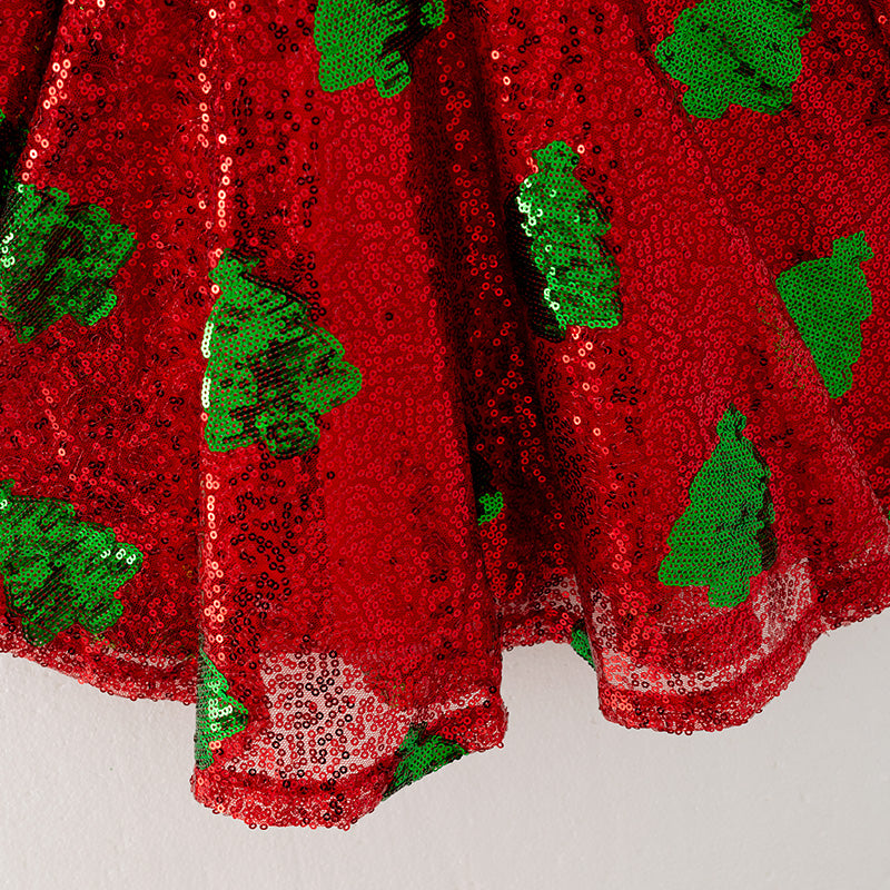 （In Stock A5-6-2）Girls Christmas Sequin Dress