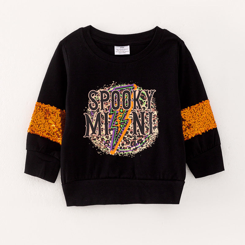 （In Stock E38-4-3）Mommy and Me Halloween Print Top