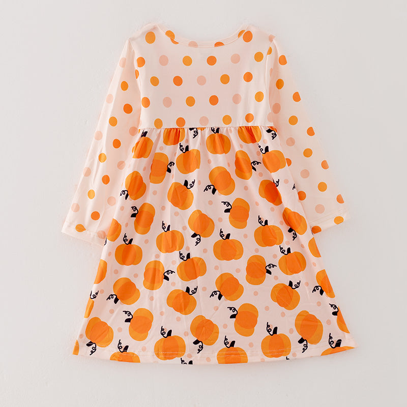 （In Stock E30-6-3）Girls Thanksgiving Print Dress