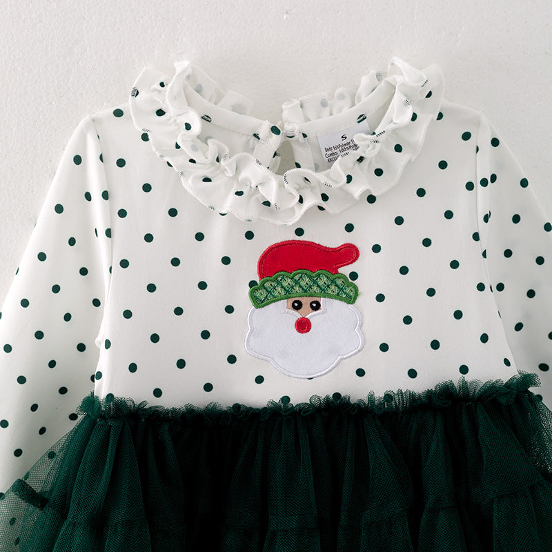 （In Stock L12-2-2）Girls Christmas Applique Outfit Set