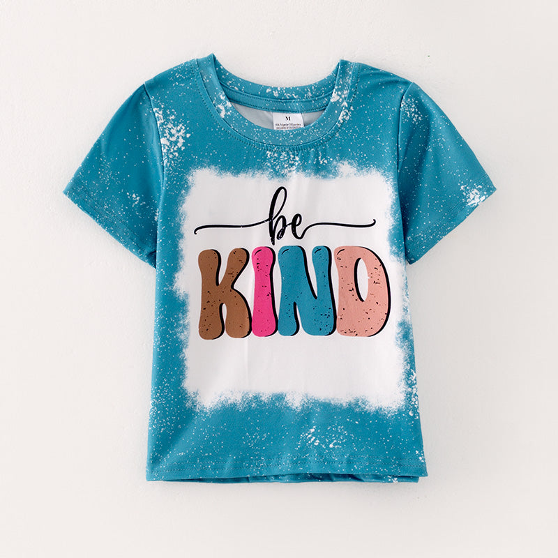 （In Stock E27-4-1）Girls Fall Be Kind Print Top