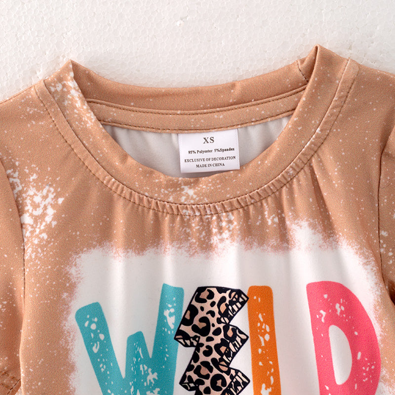 （In Stock E27-4-2）Girls Fall Wild Soul Print Milk Silk Top