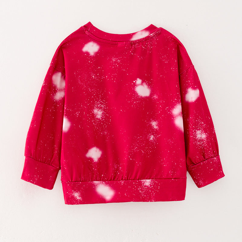 （In Stock Q10-1-2）Girls Fall Cattle Print Top