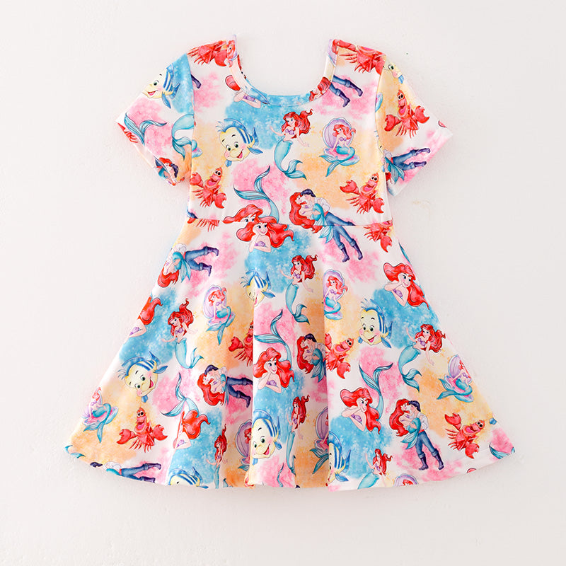 （In Stock L8-2-1）Girls Princess Print Dress