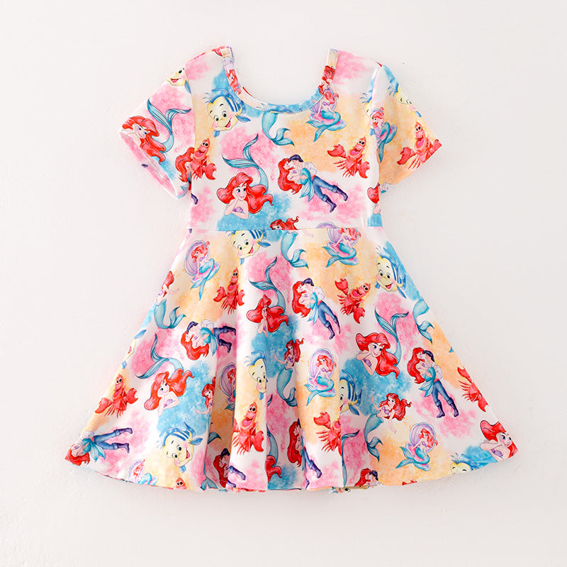 （In Stock L8-2-1）Girls Princess Print Dress