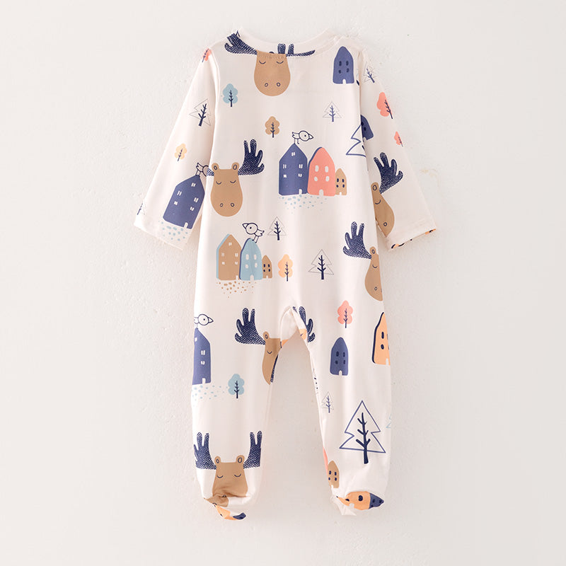 （In Stock Q11-5-1）Baby Boys Christmas Print Romper