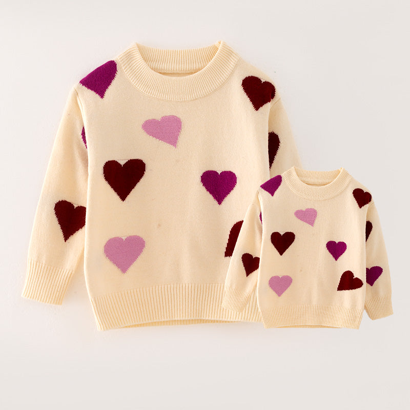 （In Stock L15-3-3 L18-3-2）Mommy and Me Valentine's Day Love Sweater