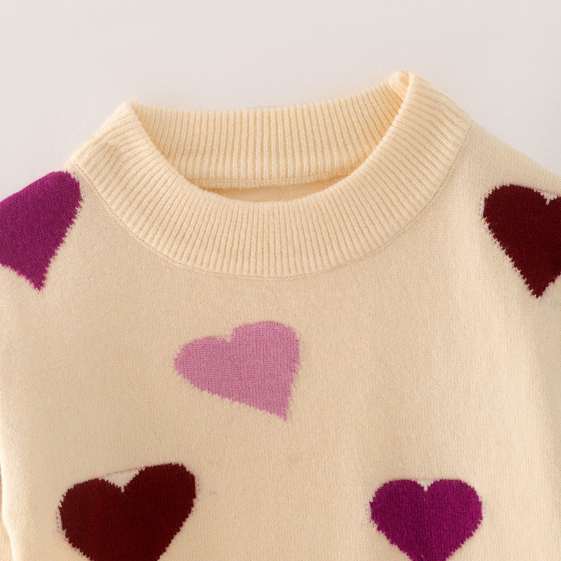 （In Stock L15-3-3 L18-3-2）Mommy and Me Valentine's Day Love Sweater