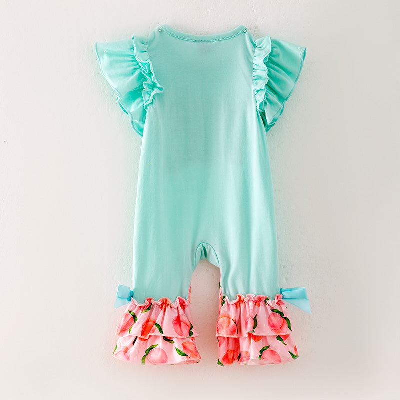 Baby Girls Mint Ruffled Infant Romper